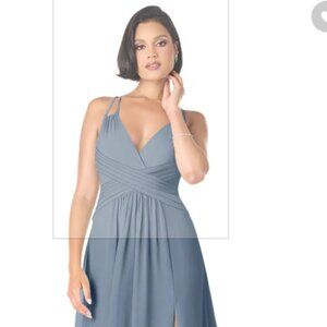 Azazie Farren Twilight Blue Size 8 Bridesmaid Dress